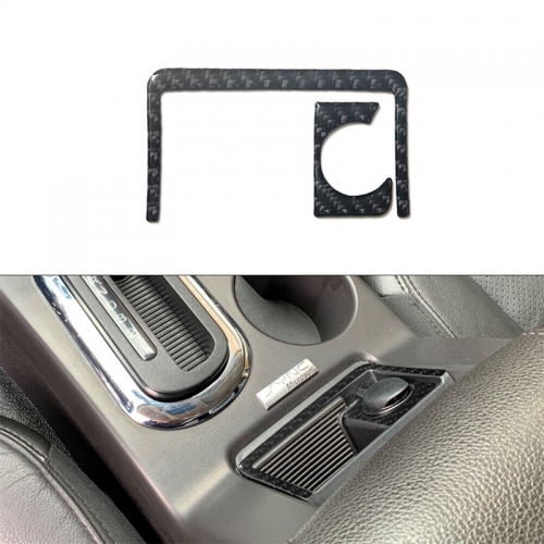 2Pcs for Ford Explorer Carbon Fiber Interior Lower Center Armrest Cover Trim