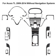 Autocollant de garniture de couverture de kit intérieur complet en fibre de carbone de 27 pièces pour Acura TL 2009-2014