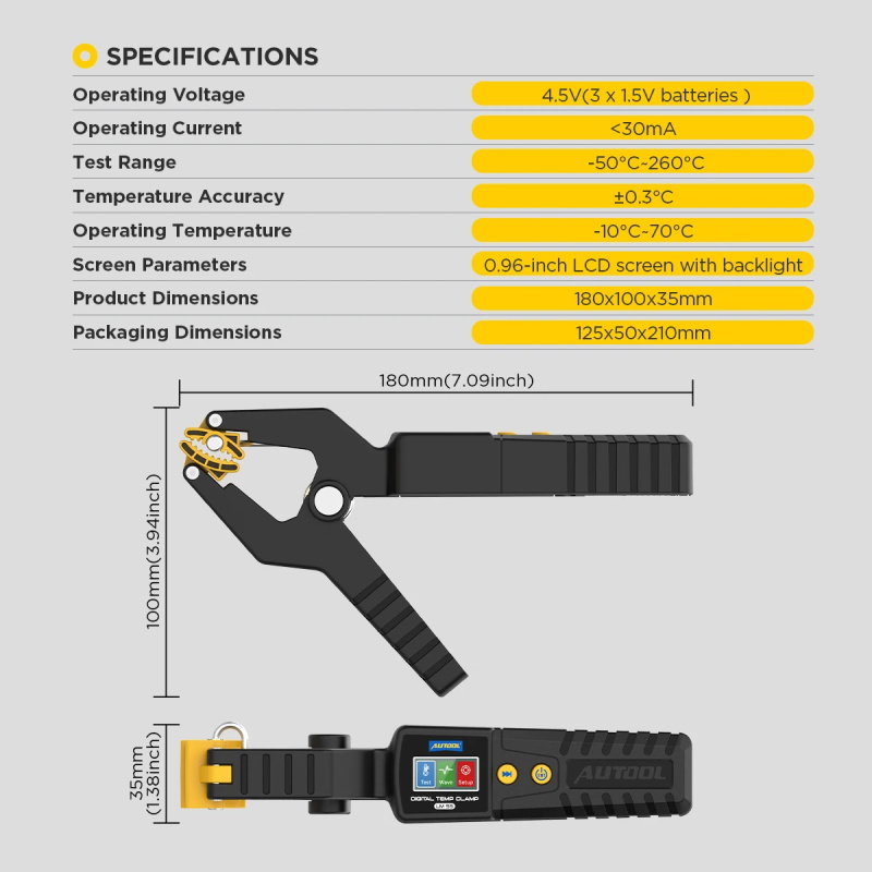 Autool lm55 digitale Temperatur prüf klemme