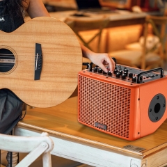 40W Acoustic Guitar Speaker Rechargeable Portable Electric Guitar Amplifier