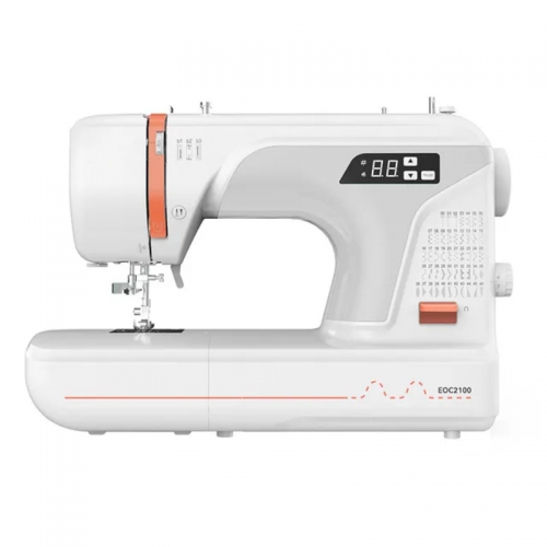 Computer controlled sewing machine for home use with 2 sewing modes and 107 stitch applications, 8 sewing feet included