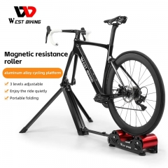 West Biking Cycling Training Exercise Bicycle Roll Indoor Static Bike Folding Trainer Fitness Adjustable Resistance Trainer