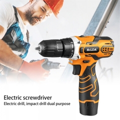 HILDA Electric Drill Cordless Screwdriver Lithium Battery Mini Drill Cordless Screwdriver Power Tools Cordless Drill