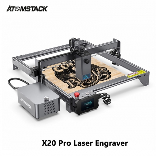 ATOMSTACK X20 Pro 130W Laser Gravur Schneiden Maschine 20W Laser Power 400x400mm Gravur Bereich Fest-fokus Ultra-dünne Laser