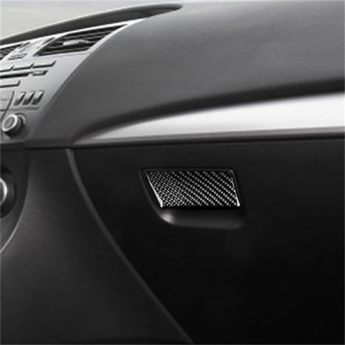 Autocollant de couverture de poignée d'organisateur de stockage de boîte à gants de voiture Compatible avec Mazda 3 Axela 2010-2013 Mazdaspeed 3 noir