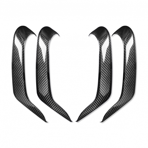 For Mercedes Benz CLA200 W118 2020 Inner Door Handle Protective Sticker Real Carbon Fiber Sticker Car Interior Accessories