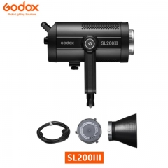 Godox SL200iii LED lumière vidéo 200W Bowens Mount lumière du jour équilibrée 5600k 2.4G sans fil X systèmes contrôle par Godox App