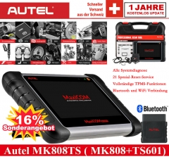 Autel MK808TS diagnostic tool with full obd2 features, Android diagnostic pad with oil / EPB / BMS / SAS / DPF / IMMO reset and complete TPMS service