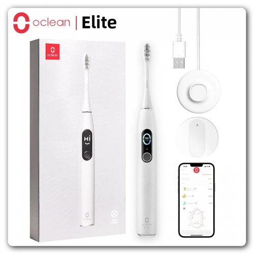 Oclean x pro elite sonic electric toothbrush ultra-quiet app-aided, ipx7 oral brush, tooth teeth whitening