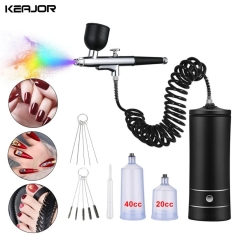 K10 Airbrush for Nails Art Color Portable Wireless Airbrush Nail Gun with Compressor Nail Decoration Cake Makeup Varnish Spray