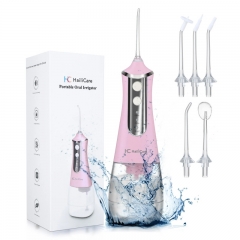 Hailicare Nettoyant pour dents de soins bucco-dentaires sans fil personnel Fil dentaire rechargeable portable Flosser à eau - Rose