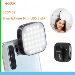 GODOX LEDM32 Smartphone Mini LED Light Portable Video Photography Lighting Selfie Live and Vlog Enhancing Fill Light For Mobile Phones