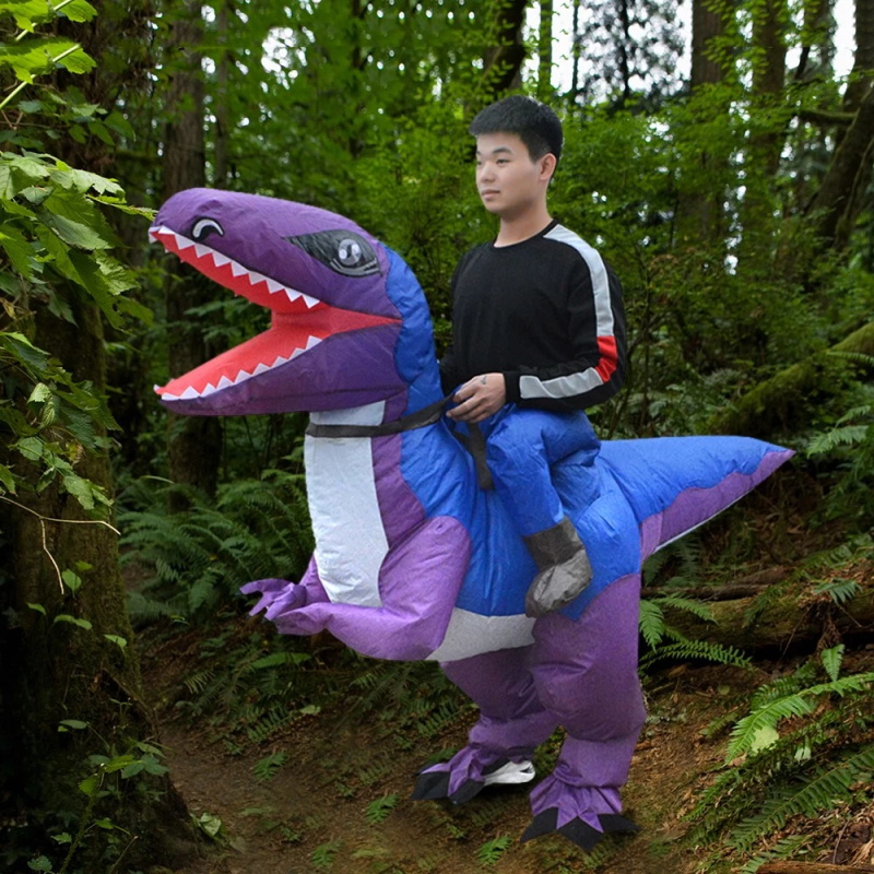 Inflatable dinosaur costume