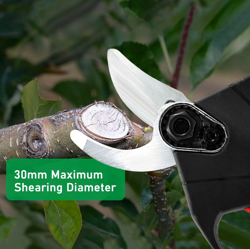 Hand-held cordless electric pruning scissors