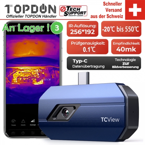 TOPDON TC001 Outil de mesure de température d'imageur thermique portable pour Android / Windows / Smartphone / Tablettes / Ordinateurs portables