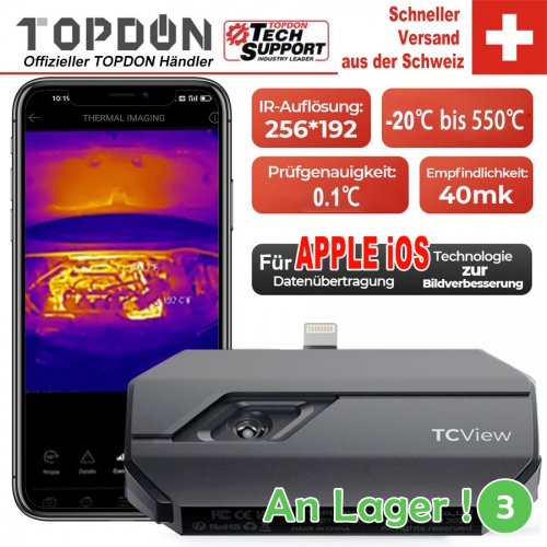 TOPDON TC002 Outil de mesure de température d'imageur thermique portable Für APPLE iPhone iOS