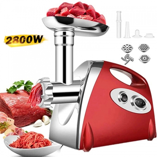 2800W Electric Meat Grinder Heavy Duty Grinder Kitchen Electric Meat Chopper Stuffer Maker Food Processor Electric Meat Slicer