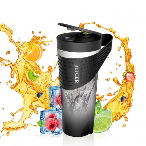 Tragbarer Mixer für Shakes und Smoothies, 4000 mAh, Typ C, wiederaufladbar, 460 ml, persönlicher Mixer mit 6 scharfen Klingen