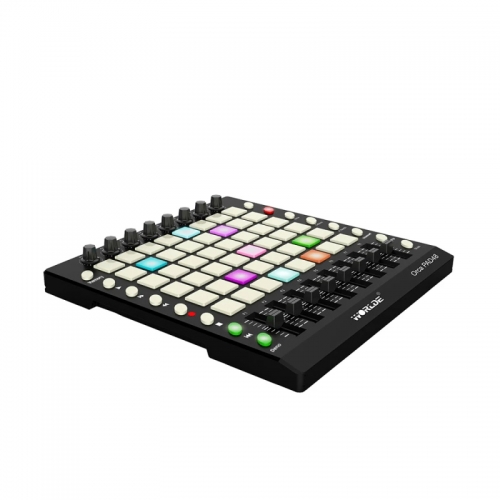 WORLDE PAD48 Portable USB MIDI Drum Pad MIDI Controller 48 RGB Backlit Pads 8 Buttons 16 Keys 8 Sliders with USB Cable DC Power