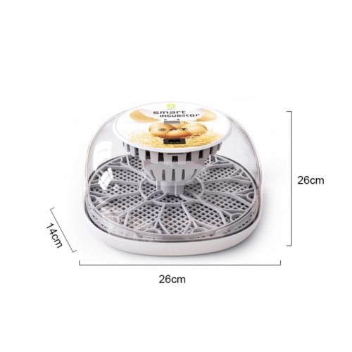 12 Eggs Poultry Incubator Egg Incubator for Hatching with Automatic Egg Turning Led Egg Test Lamp Clear Lid Easy to Wash