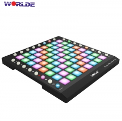 WORLDE ORCA PAD64-A Pro Portable USB MIDI Drum Pad MIDI Controller 64 RGB Backlit Pads 24 Keys Built-in 128MB Sound Module