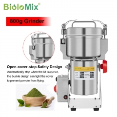 BioloMix 800g Grains Spices Hebals Cereals Coffee Dry Food Grinder Mill Grinding Machine Gristmill Flour Powder Crusher