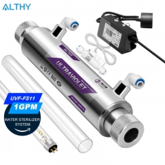 Wealthy UV Ultraviolet Sterilizer Purification System Disinfection Filter Lamp Flow Switch Control Stainless Steel 1gpm