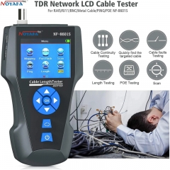NOYAFA NF-8601S Multifunctional RJ45 CAT6 Network Cable Tester Cable Tracker PoE/PING/Port LCD Display Measure Length Wiremap