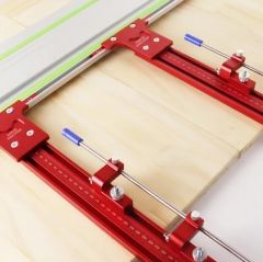 Système de guidage parallèle en alliage d'aluminium pour des coupes répétables, adapté au rail de scie à rail