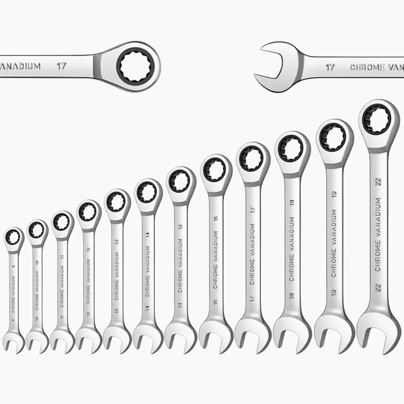 Ratchet wrench set 12pcs 8-19mm