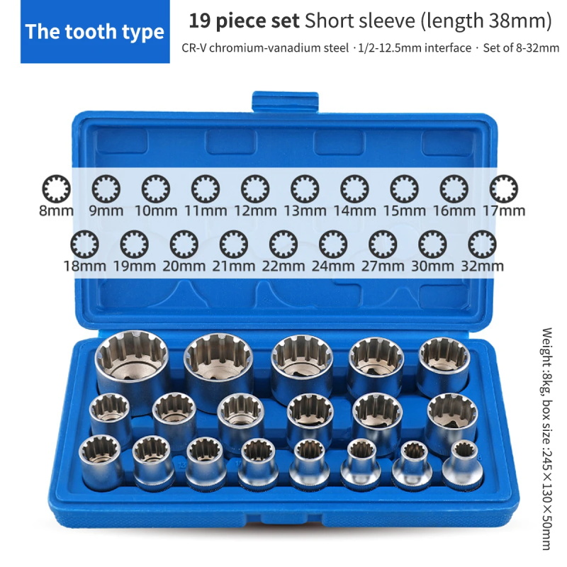 Socket wrench multifunctional nuts set 8-32mm