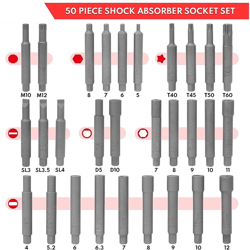 Shock absorber tool set 50 pieces