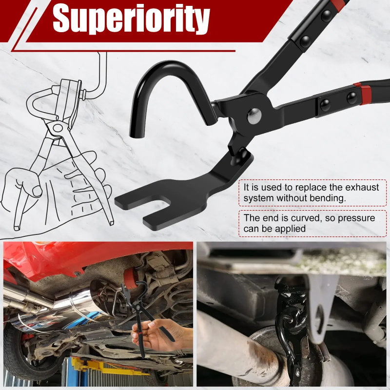 Pliers for exhaust rubbers
