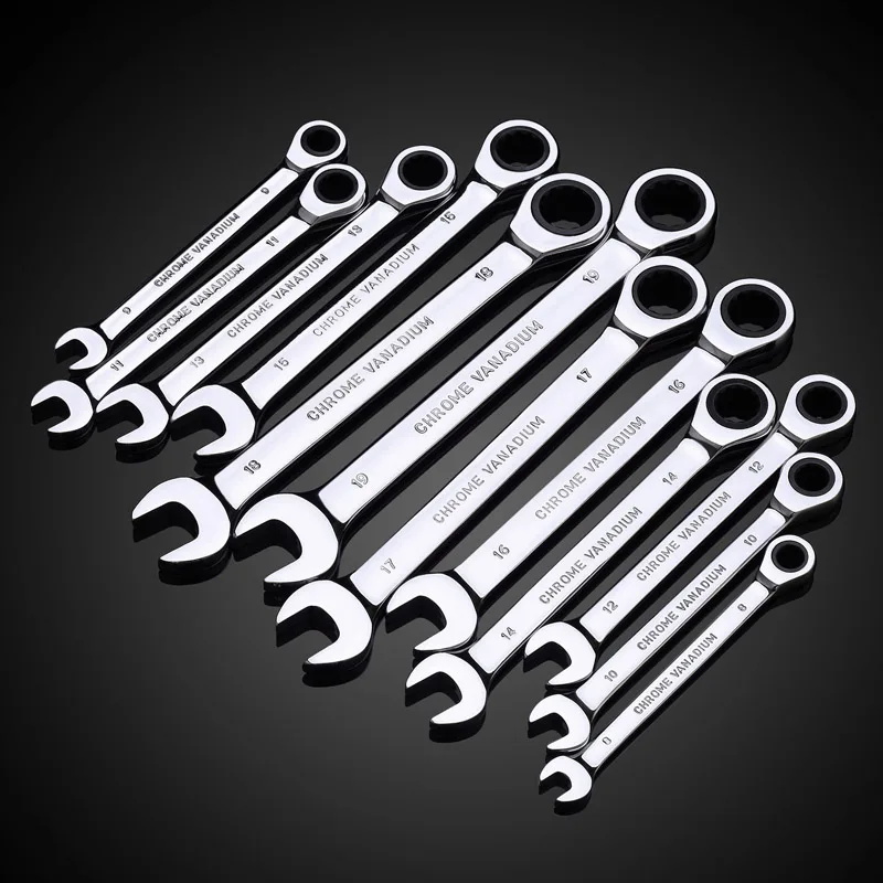 Ratchet wrench set 12pcs 8-19mm