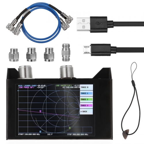 Analyseur de réseau vectoriel 3G à écran tactile de 4.0 pouces, analyseur d'antenne NanoVNA V2 à ondes courtes HF VHF UHF avec caisse en fer, SAA-2N