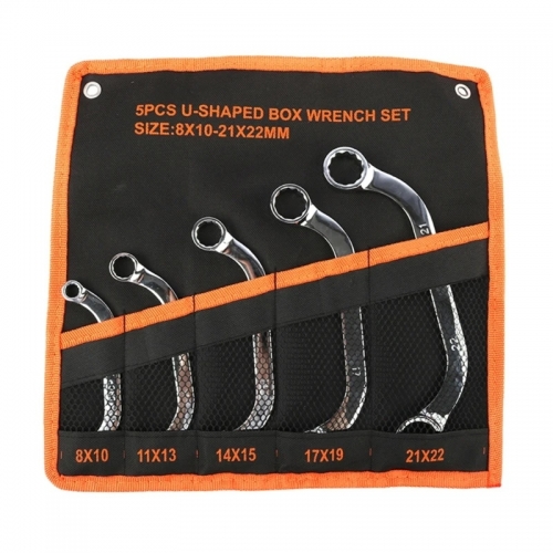 Wrench set 5 pieces curved