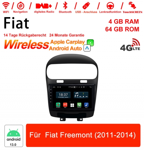 9 pouces Android 13.0 Autoradio / Multimedia 4 Go de RAM 64 Go de ROM pour Fiat Freemont 2011-2014 Built-in carplay/android auto