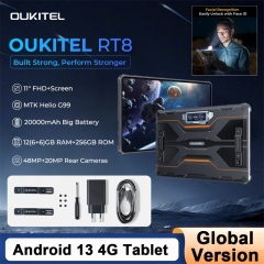 Oukitel RT8 11" Robustes Tablet Android 13 12GB RAM 256GB ROM 48MP Quad-Kamera 20000mAh Bluetooth 5.1