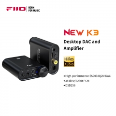 FiiO NEW K3 Headphone Amplifier DSD USB DAC for PC,DSD256 Support COAXIAL/OPTICAL/2.5 BALANCE