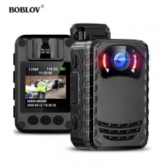 BOBLOV N9 64GB Mini caméra corporelle HD 1296P caméra montée sur le corps petite caméra corporelle de Police de Vision nocturne portable 128GB/258GB