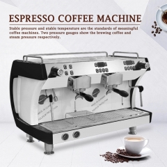 Professional Coffee Maker Double Brew Head Commercial Semi-automatic Espresso Machine Rotary Pump 220-240V/50-60Hz