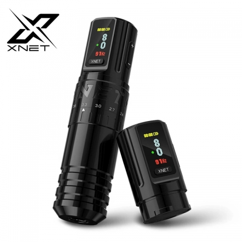 Xnet vipera – machine à tatouer professionnelle sans fil, course réglable, affichage OLED 2.4-4.2mm, batterie 2400mAh pour tatoueurs