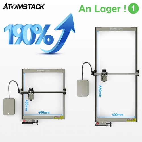 ATOMSTACK Laser gravur maschine Y-achse Extension Kit 850*400mm Fläche für x20 pro/s20 pro/x30 pro/s30 pro/x40 pro/s40 pro Laser gravur maschinen zube