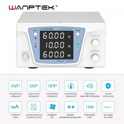 DC netzteil 60V 10A labor stabilisiert netzteil einstellbar variable digital geregelte bank quelle 30V 20A wanptek