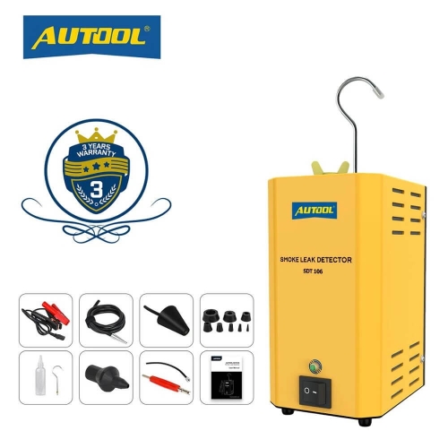 AUTOOL SDT106 Détecteur de fumée de voiture Détecteur de fuite de gaz EVAP Automotive Localisateur de fuites de tuyaux d'huile Générateur d'outils de