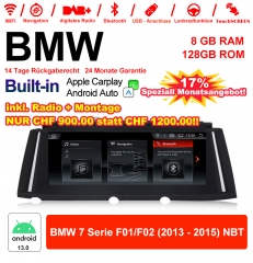 10.25 Zoll Qualcomm Snapdragon 665 8 Core Android 13.0 4G LTE Autoradio / Multimedia USB WiFi Navi Carplay Für BMW 7 Series F01/F02 2013-2015 NBT