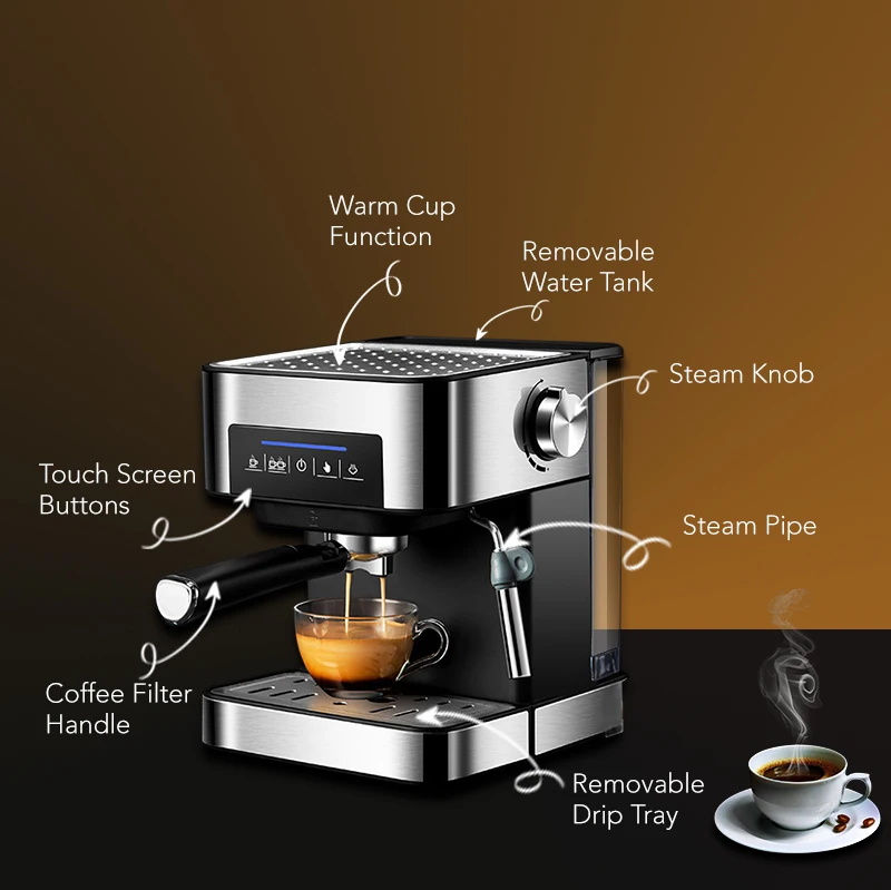 Italian type espresso coffee maker machine