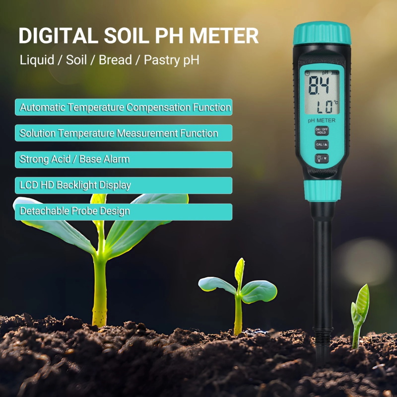 Digital soil pH meter