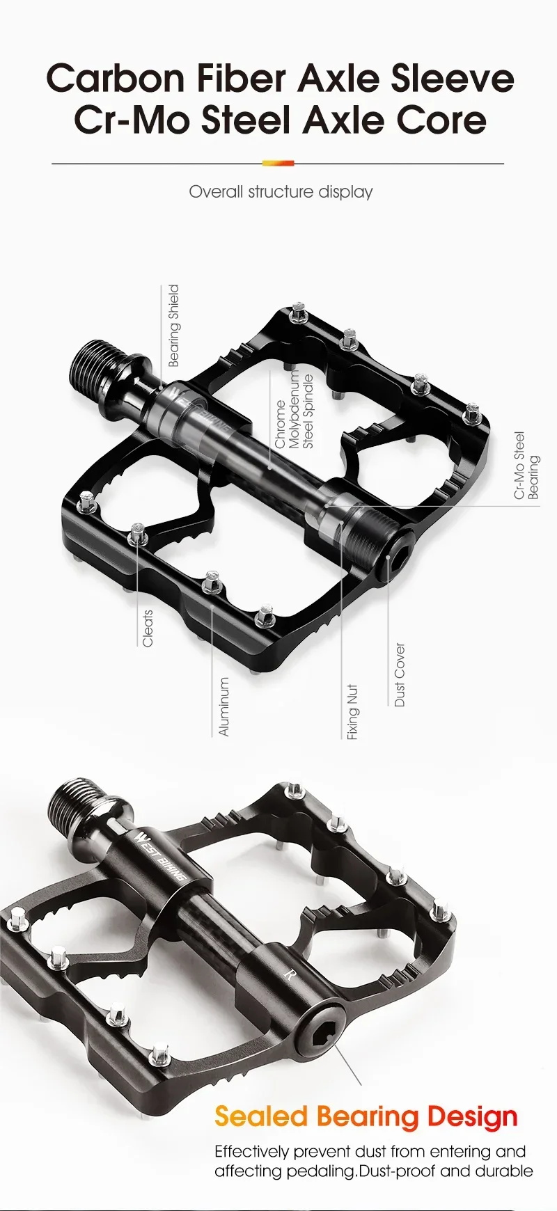 West Biking Carbon Fiber Pedal