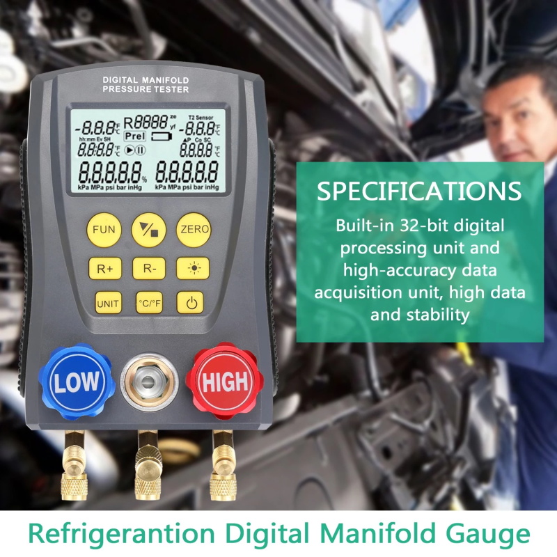 Digital Vacuum Pressure Manifold Tester